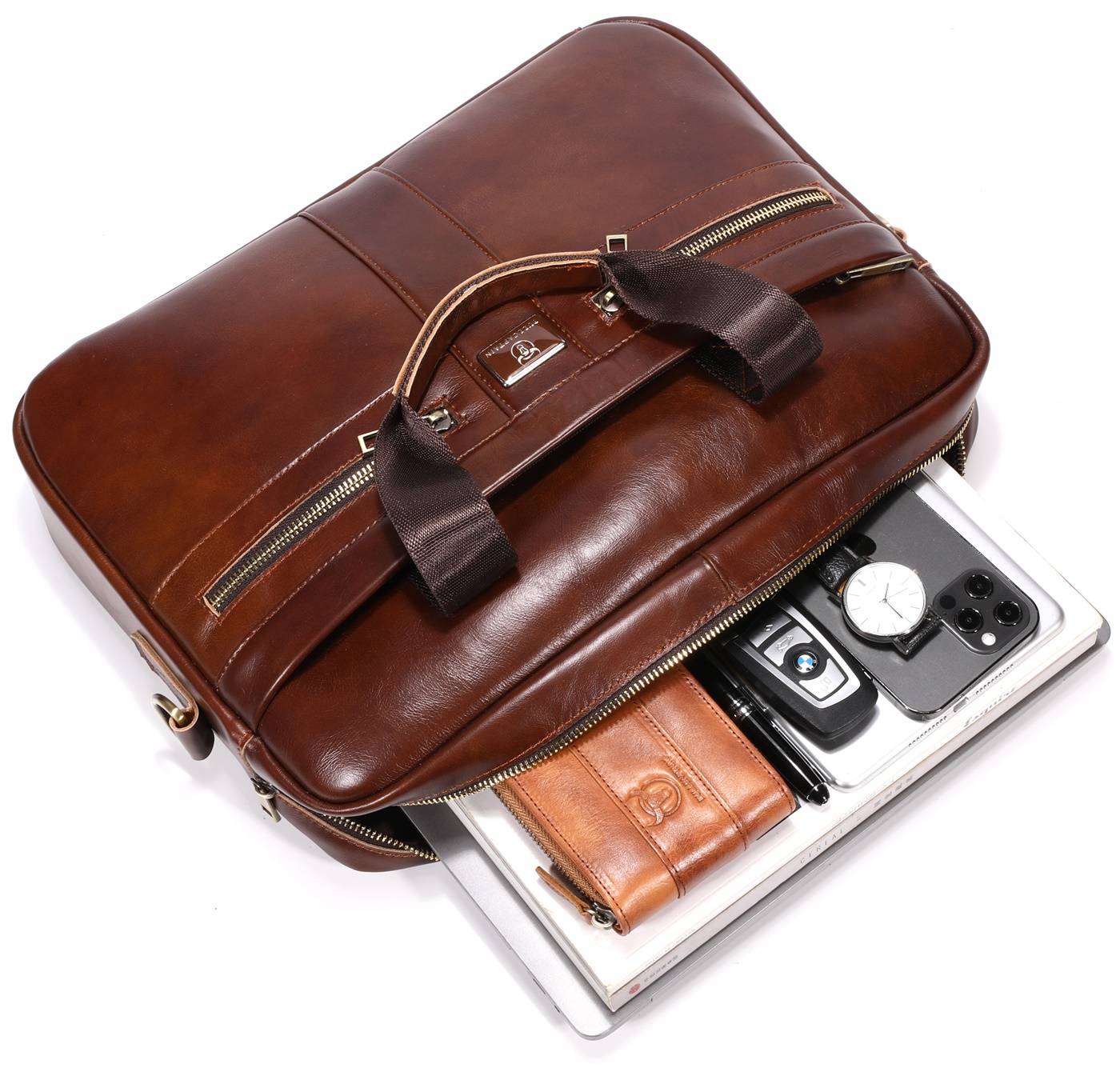 BULLCAPTAIN leather briefcase