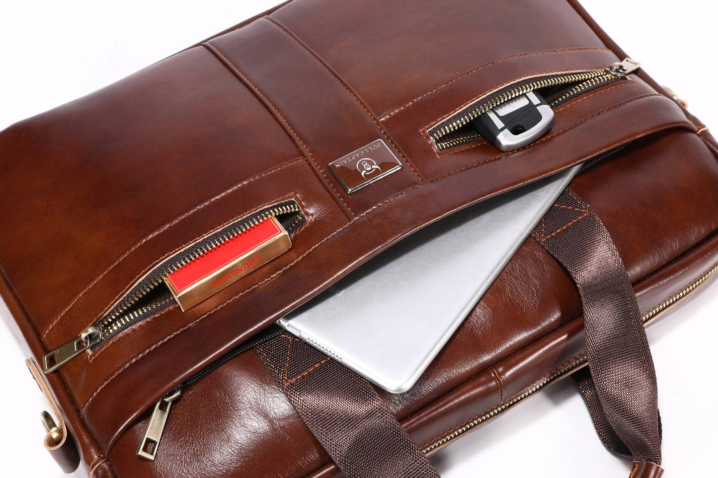 BULLCAPTAIN leather briefcase