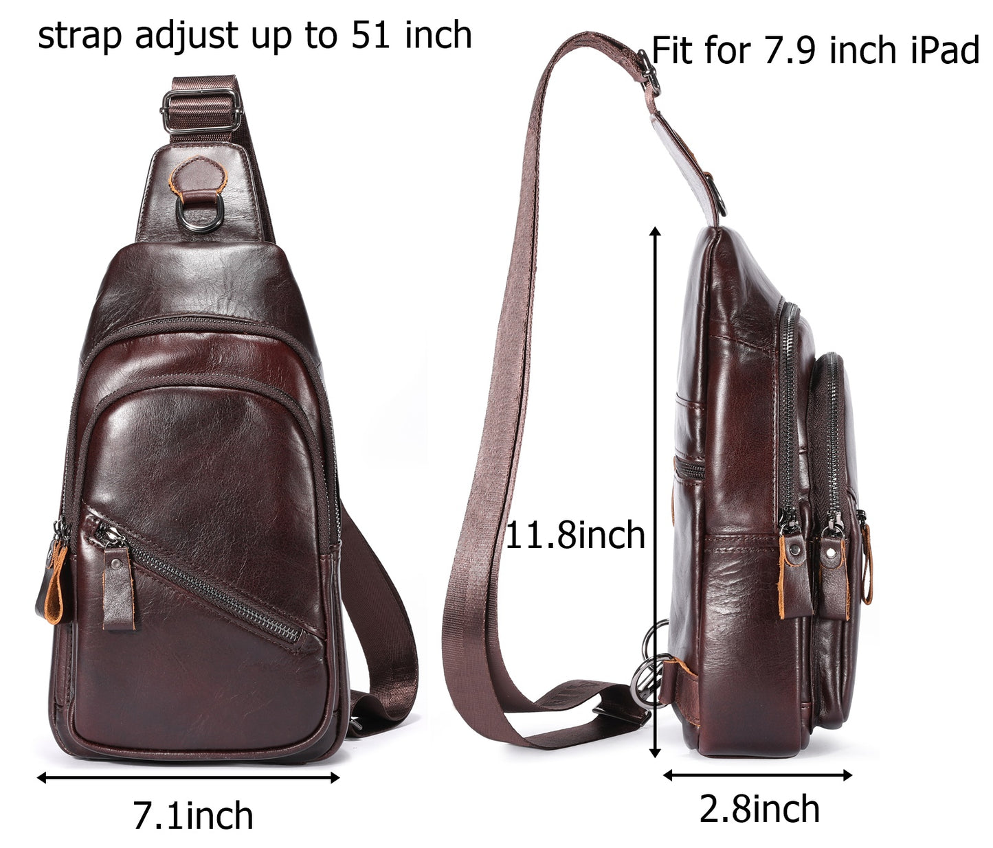 bullcaptain leather sling bag