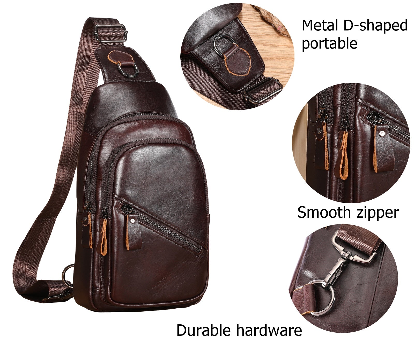 bullcaptain leather sling bag