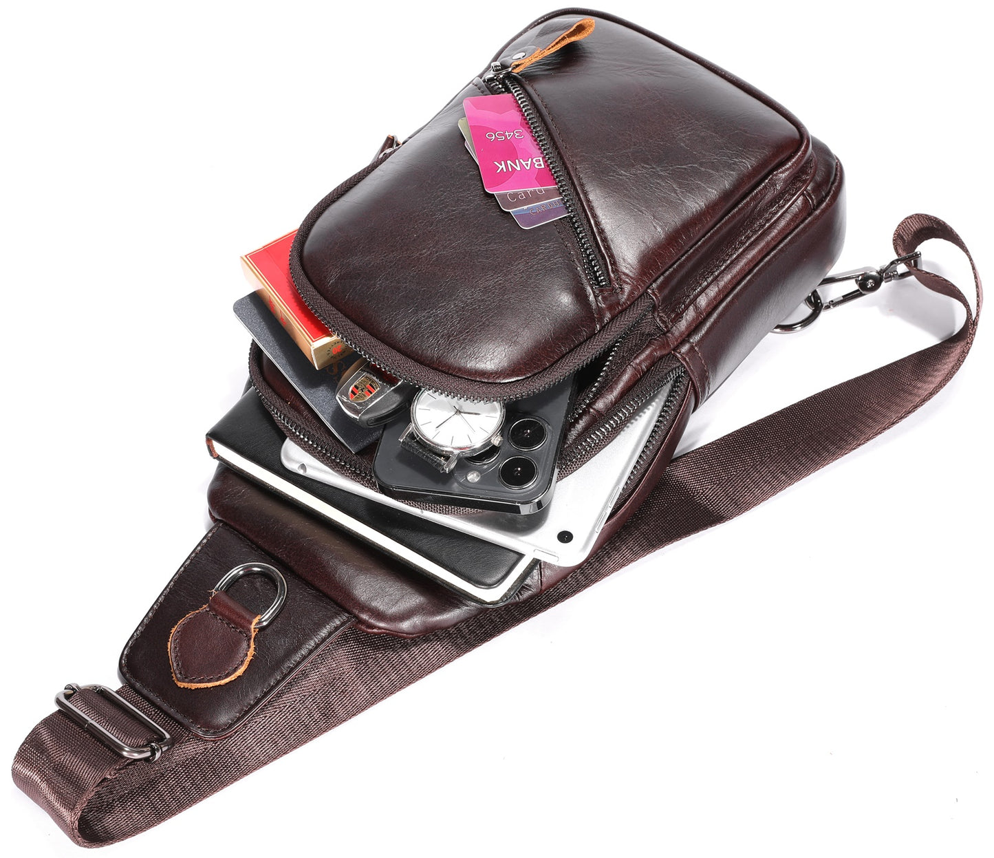 bullcaptain leather sling bag