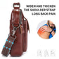 BULLCAPTAIN Men's Leather Small Shoulder Messenger Bag for 7.9-inch Tablet Handbag