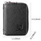 BULLCAPTAIN Genuine Leather Accordion Card Holder Men Zipper Wallet