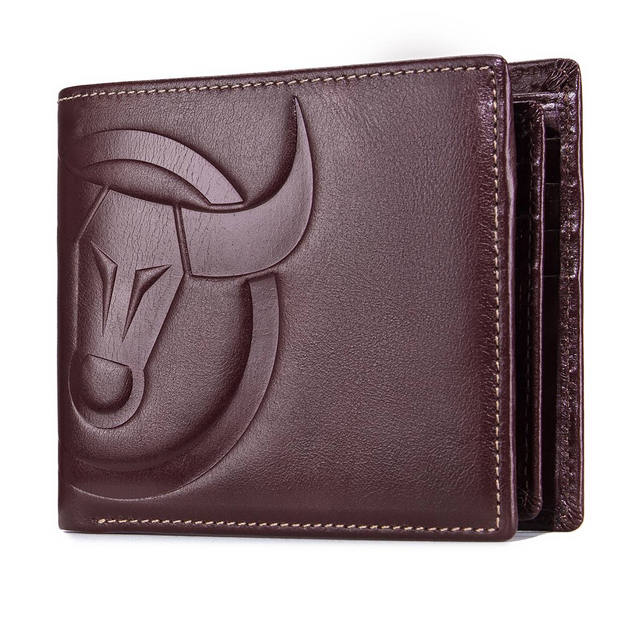 BULLCAPTAIN Logo Man Wallet Genuine Leather High Quality