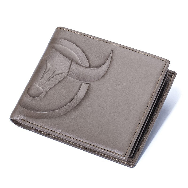 BULLCAPTAIN Logo Man Wallet Genuine Leather High Quality