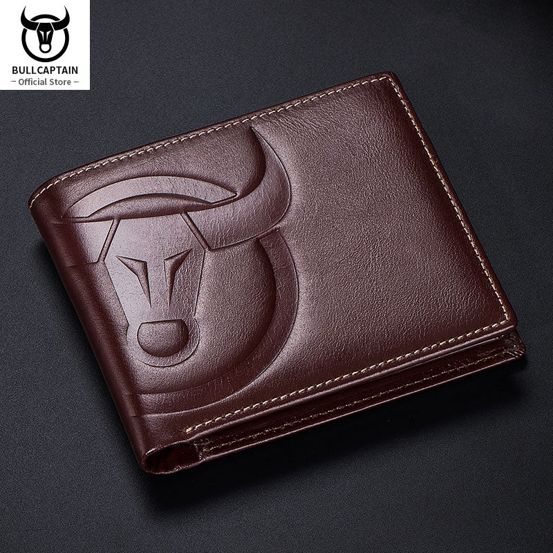 BULLCAPTAIN RFID leather men's wallet fashion coin bag brand multi-function  men's wallet high quality male card ID card holder - Price history & Review, AliExpress Seller - BULLCAPTAIN Official Store