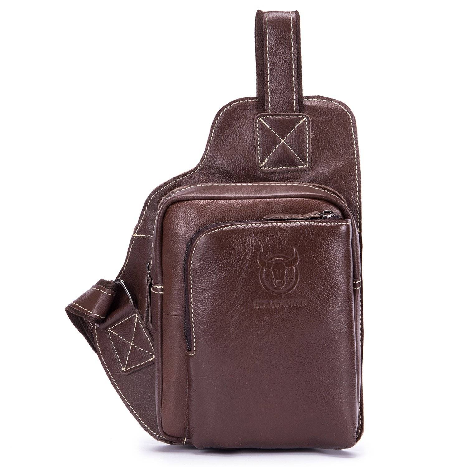 Bullcaptain leather sling discount bag