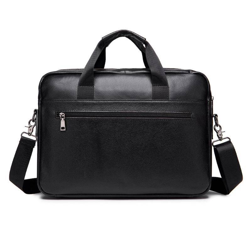 Gazeli Men's Laptop Briefcase Portfolio · Black by Capra Leather