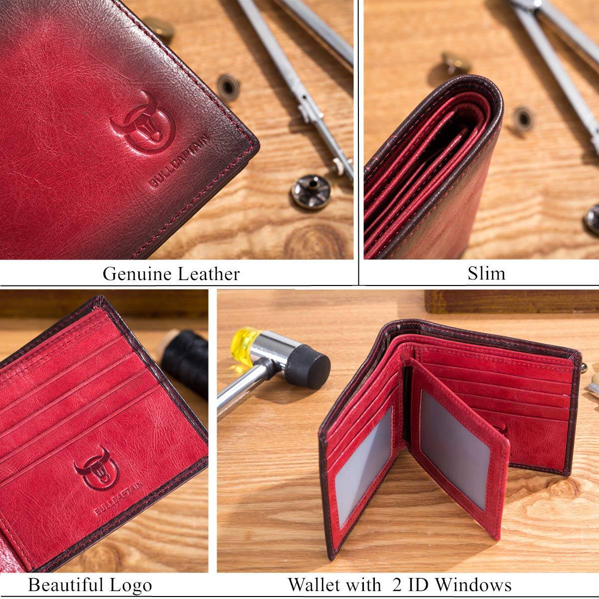 RFID Wallets for Men Slim Bifold Genuine Leather Wallet