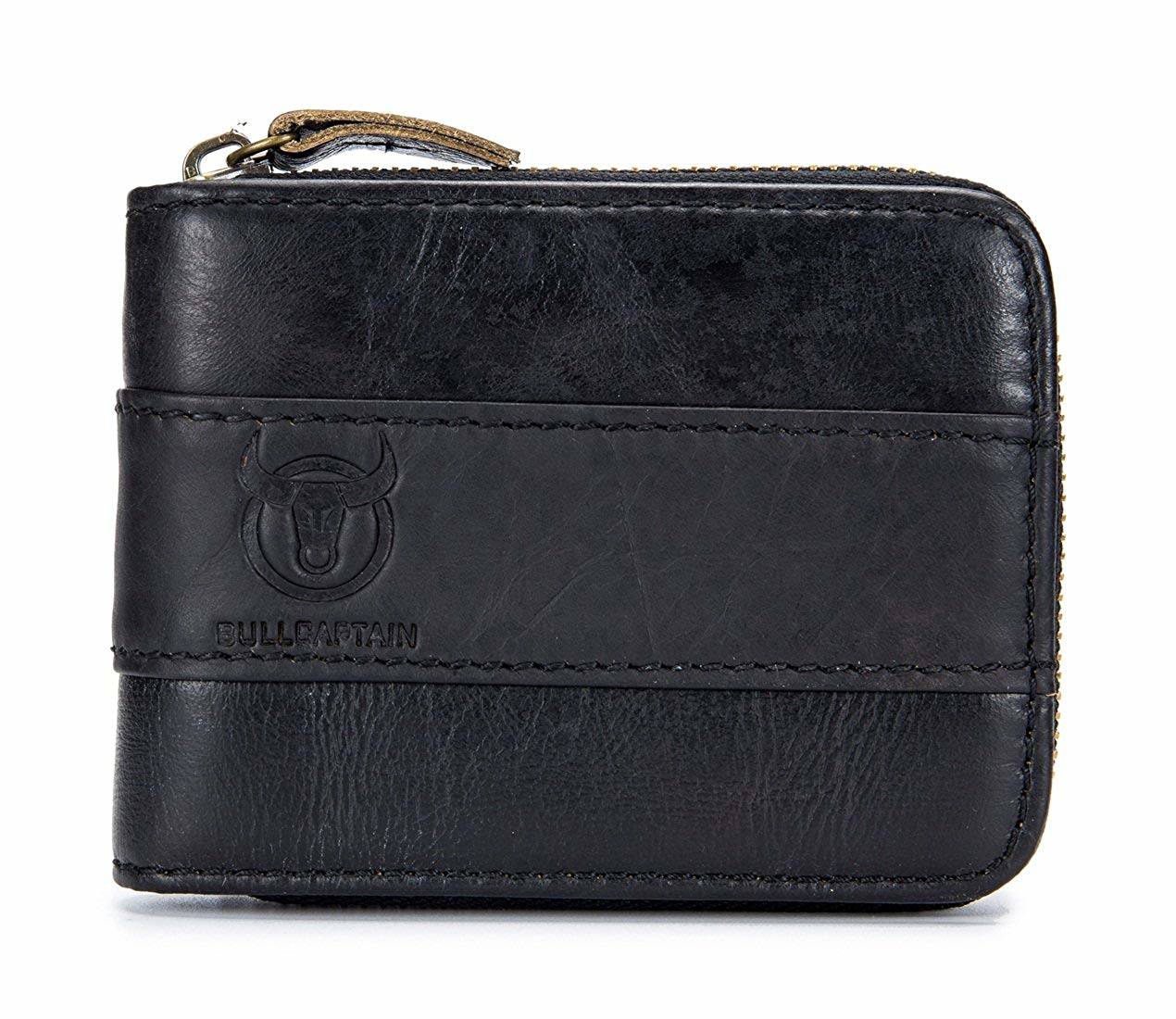 CARTER Leather Trifold Credit Card Zipper Coin Pocket- Improving Lifestyles